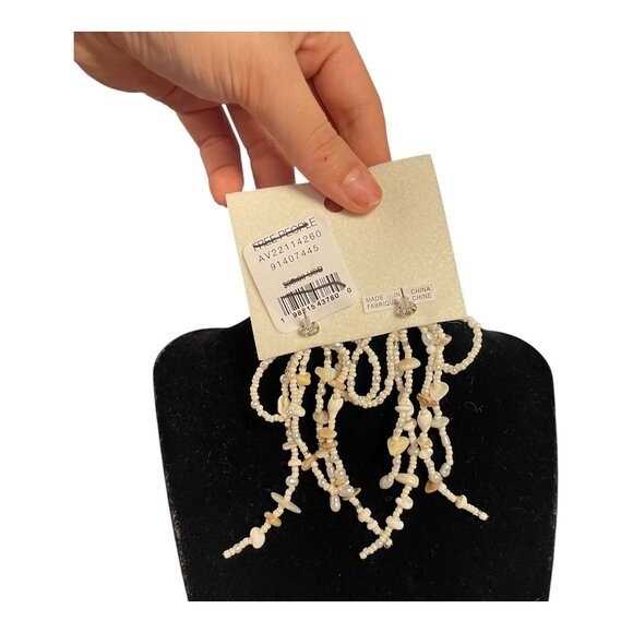 Free People Say You Love Me Dangle Earring - WHITE - Picture 2 of 4